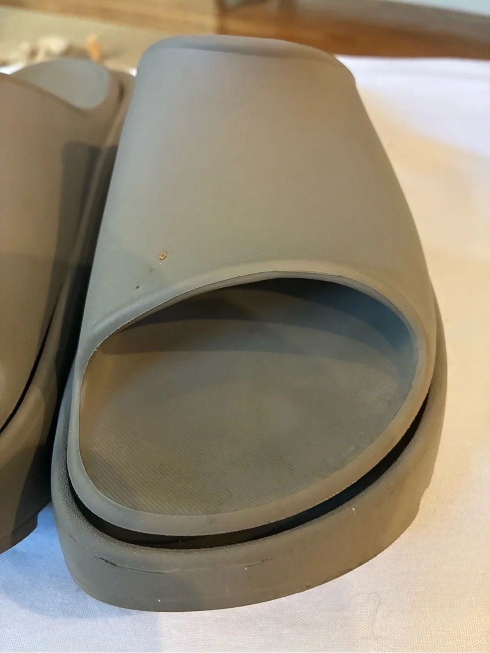 Platform Slides Sandals in Taupe Minimalist Comfort these run Narrow for 40 REG